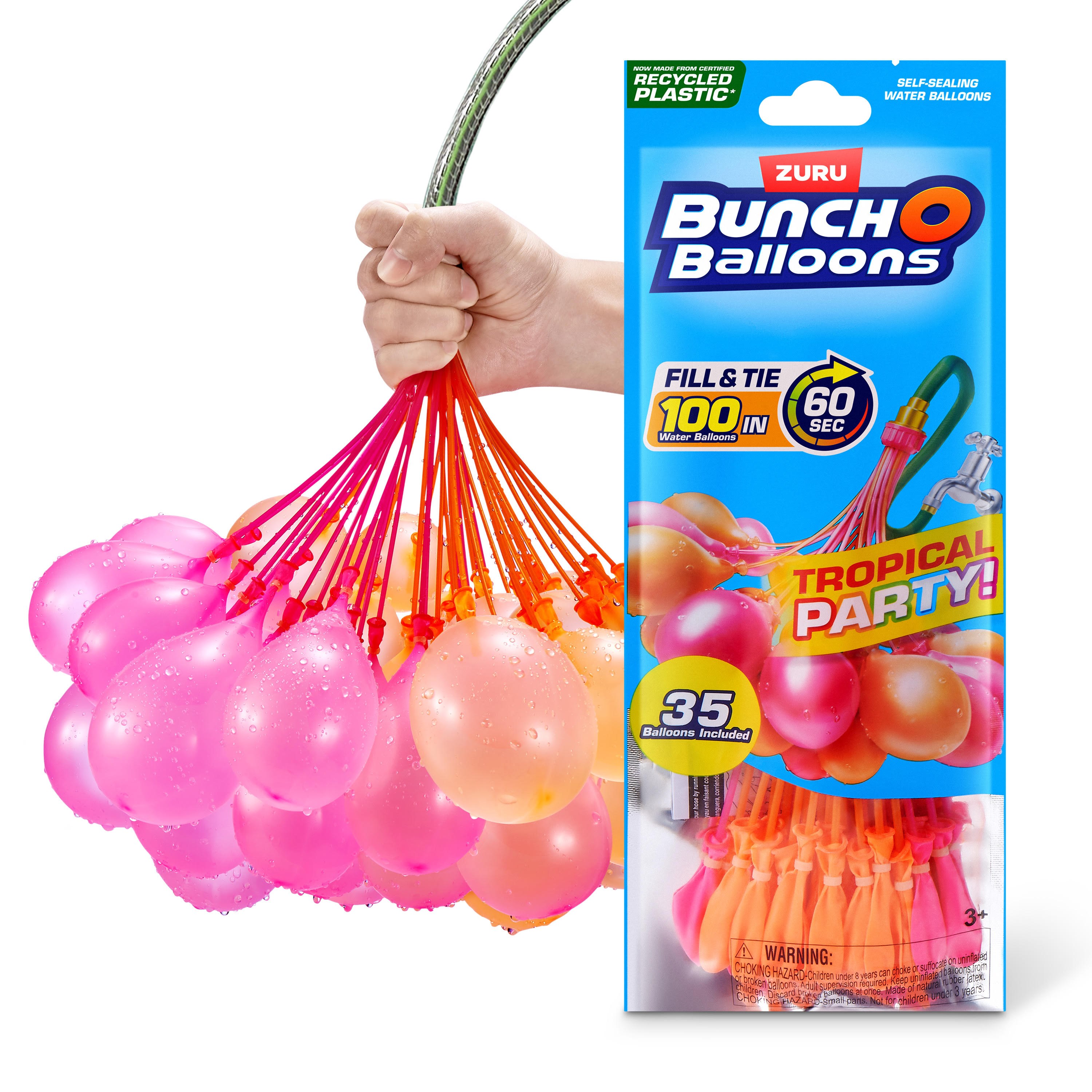Bunch O Balloons Tropical Party 1pk Foilbag - Assorted - Wasserspielzeug