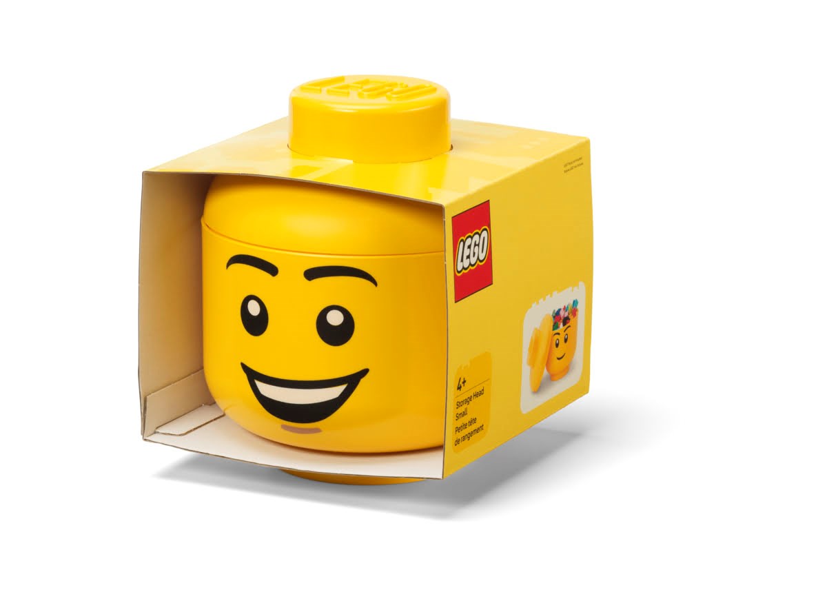 Lego Storage Head (Small) - Happy Boy - Speicherzubehoer