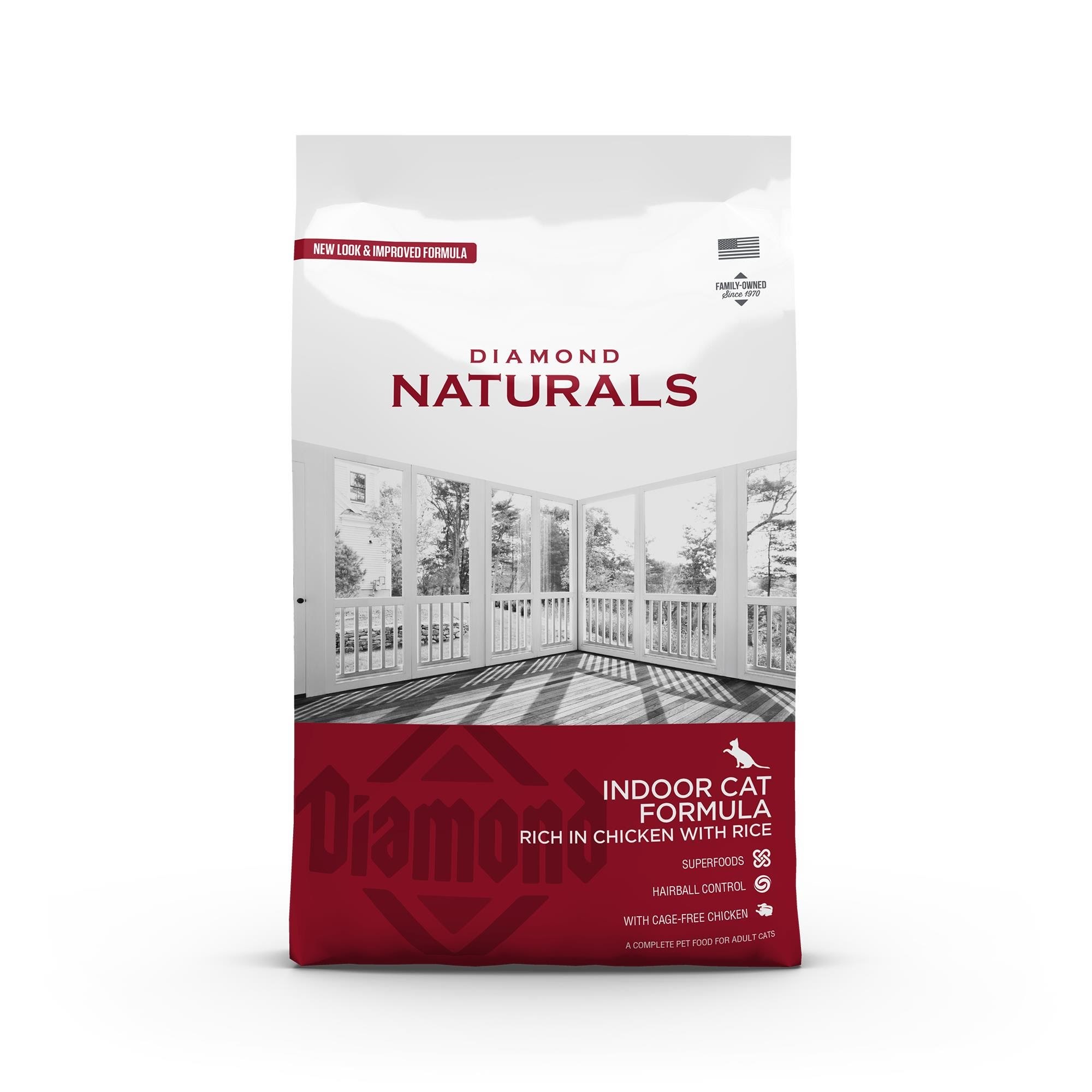 Diamond Naturals Indoor Cat Chicken With Rice 7.5kg - Katzen 171102