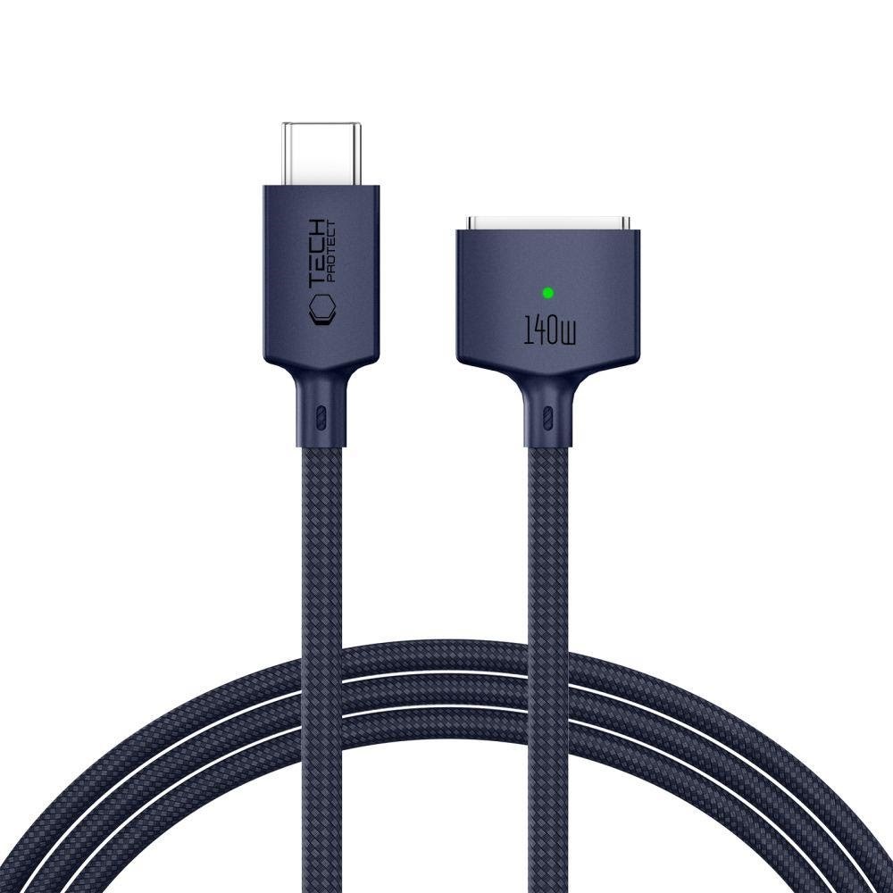 Tech-protect Mmc01 Ultraboost Usb-c / Usb-c Magsafe 3 140w 200cm Cable For Macbook - Navy Blue - Usb Kabel Blau 5906302323302