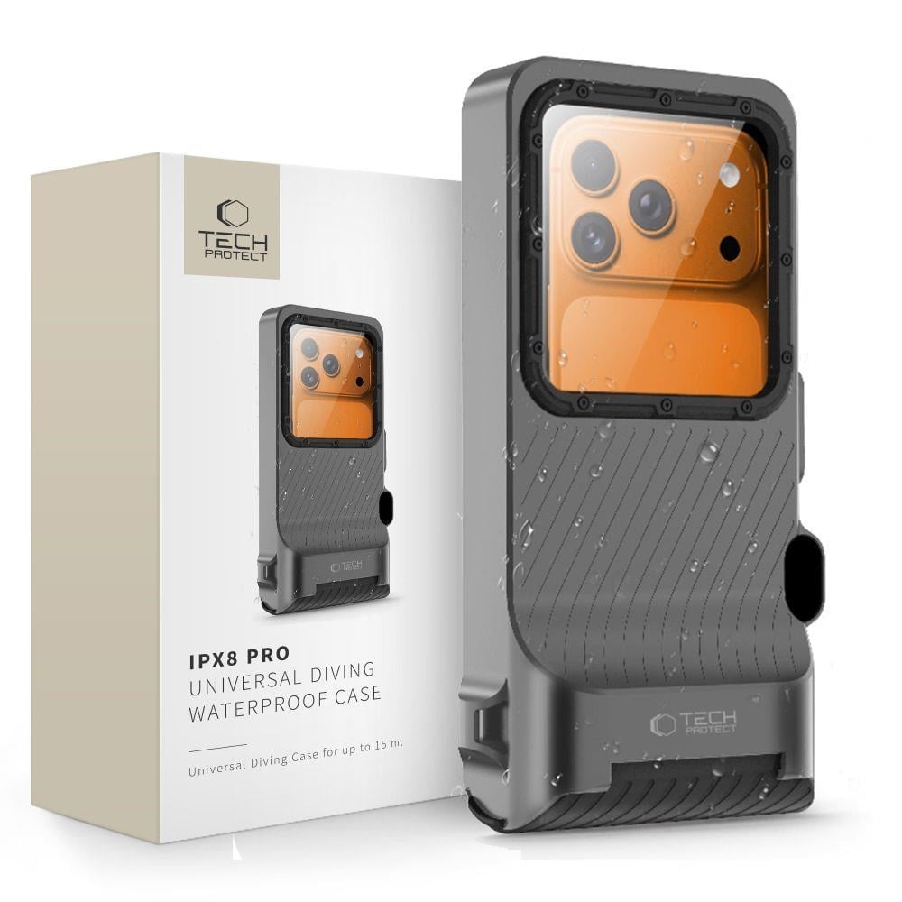 Tech-protect Ipx8 Pro Waterproof Phone Case - Grey/black - Handys Cover Cases 5906302353149