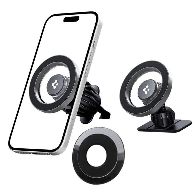 Spigen Mft13 Magsafe Car Holder For Cockpit or Air Vent - Silver - Handys Anderes Zubehoer Acp08314