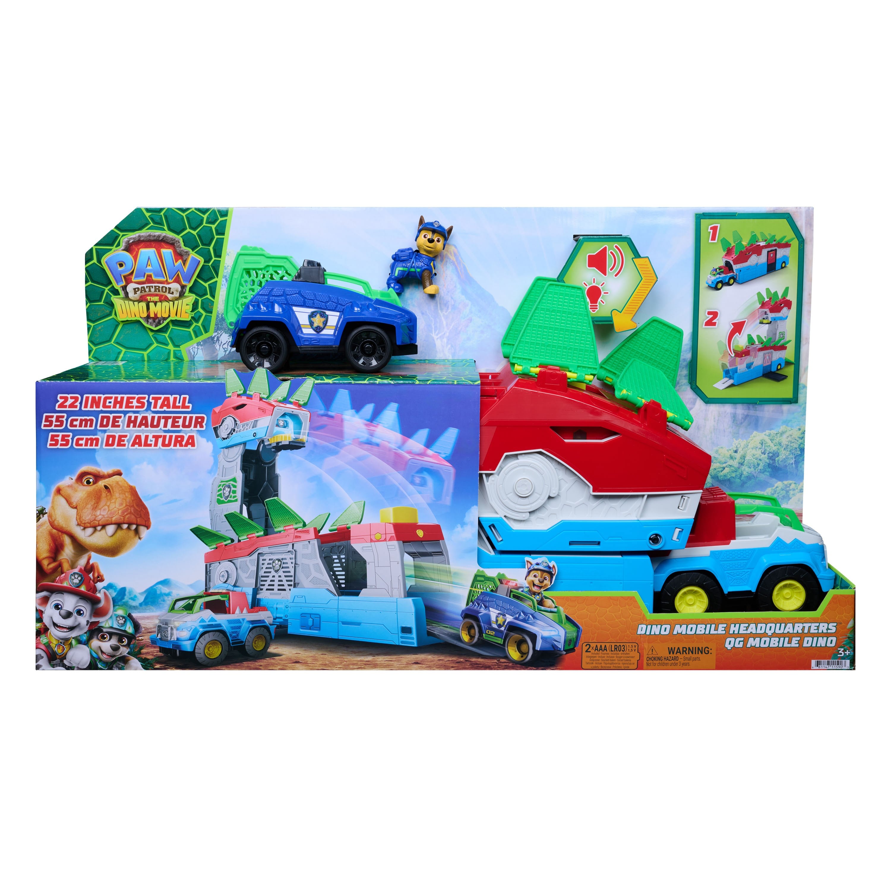 Paw Patrol The Dino Movie 2in1 Dino Mobile Headquarters - Spielzeugauto