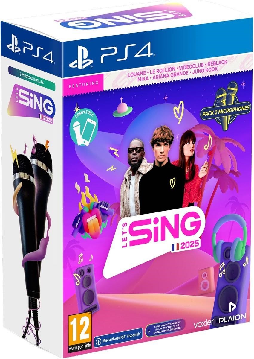 Let's Sing 2025 + 2 Microphones - Sony Playstation 4 - Musik - Pegi 12 - Spiele 4020628582333