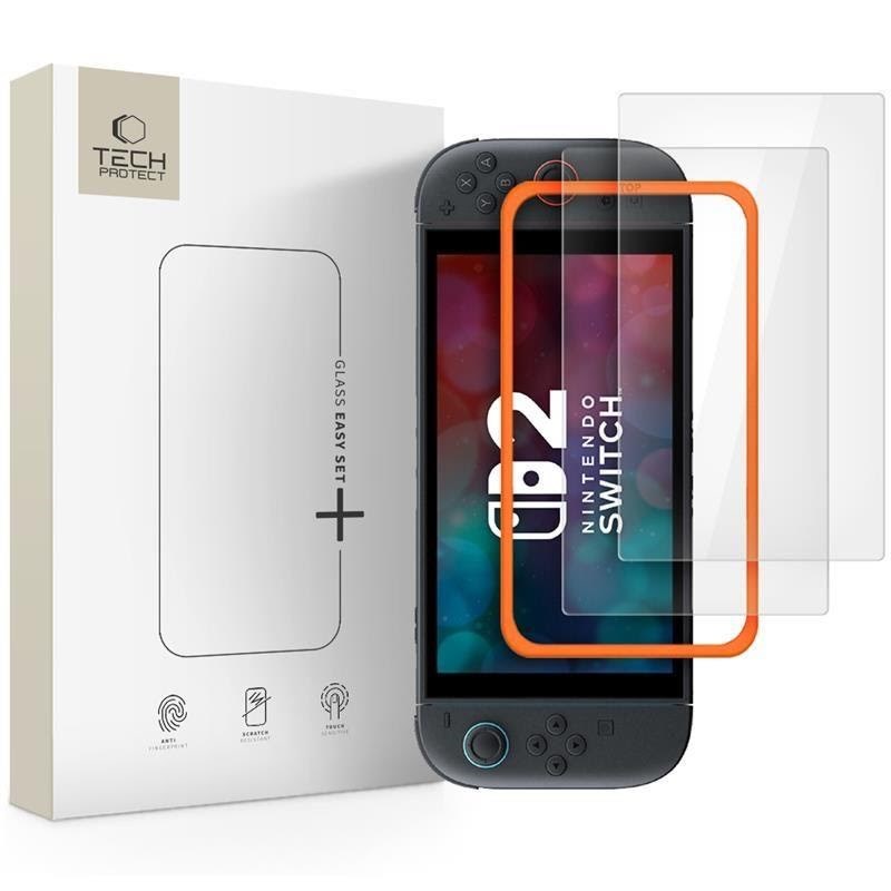 Tech-protect Easy Set+ 2-pack Tempered Glass For Nintendo Switch 2 - Clear - Smartwatch Accessories 5906302363056