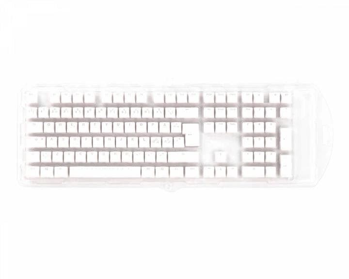 Ducky White - 115 Keycap Set - Seamless Double-shot Pbt - Nordic Layout - Tastaturen Dksa115-fipdwnno2