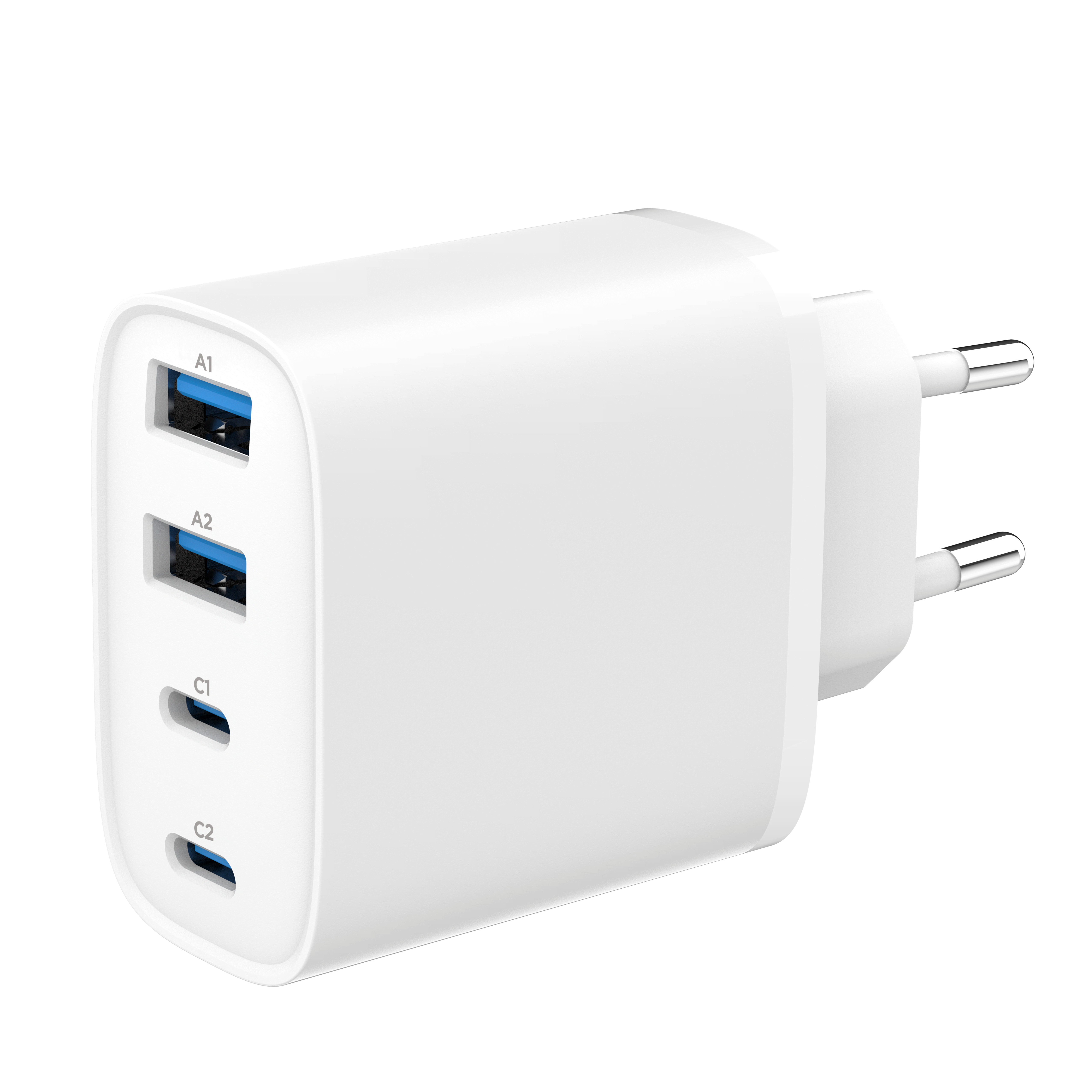 Gembird 4-port 40 W Gan Usb Fast Charger - Handys Adapter Und Ladegeraete Ta-uc-2a2c-pd40-01-w