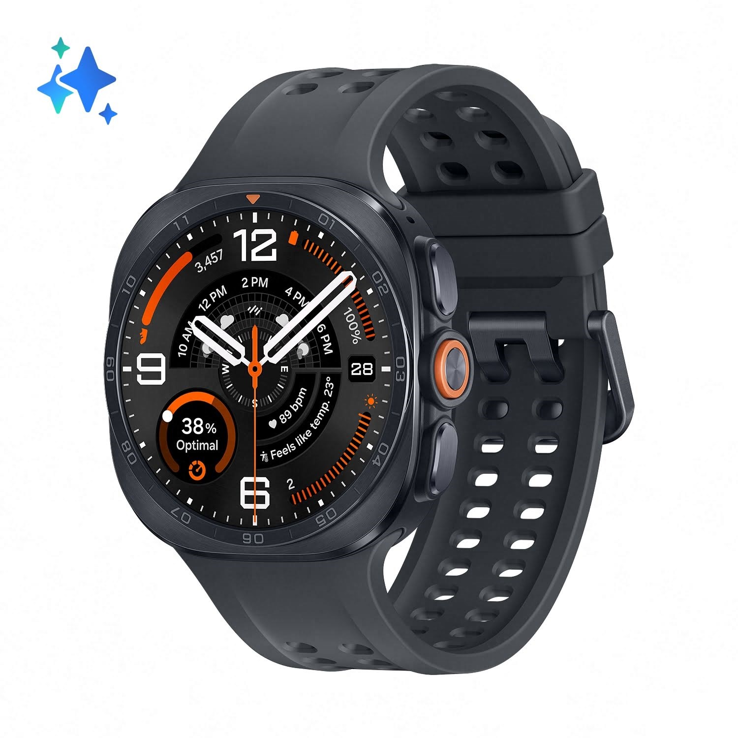 Samsung Galaxy Watch Ultra2 - Titanium Grey - Smartwatches Pulsuhren Sportuhren Schrittzaehler