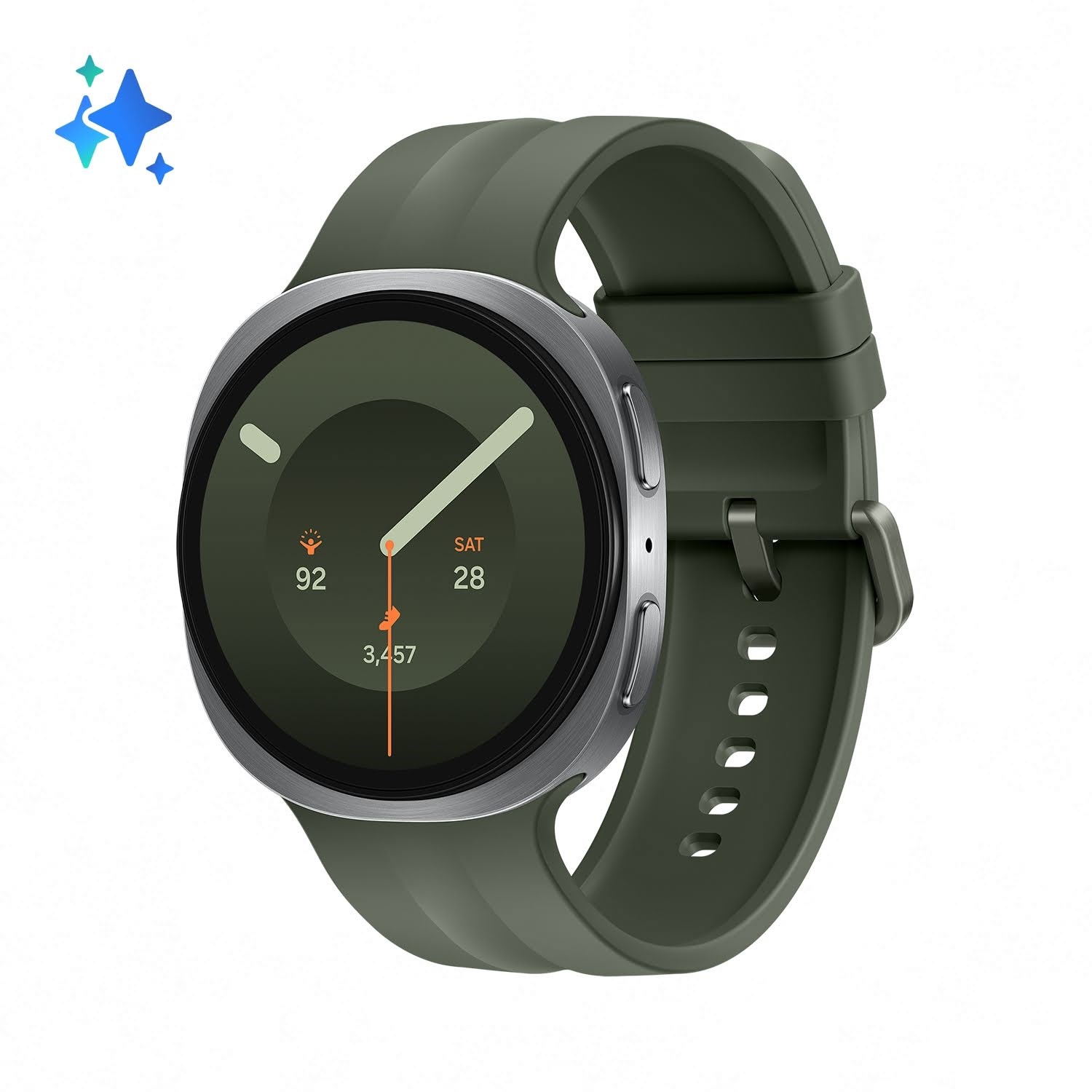 Samsung Galaxy Watch9 44mm - Silver - Smartwatches Pulsuhren Sportuhren Schrittzaehler Sm-l350nzsaeub