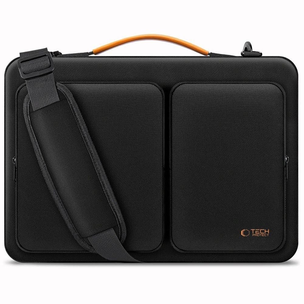 Tech-protect Defender Laptop Bag 13-14 - Black/orange - Taschen