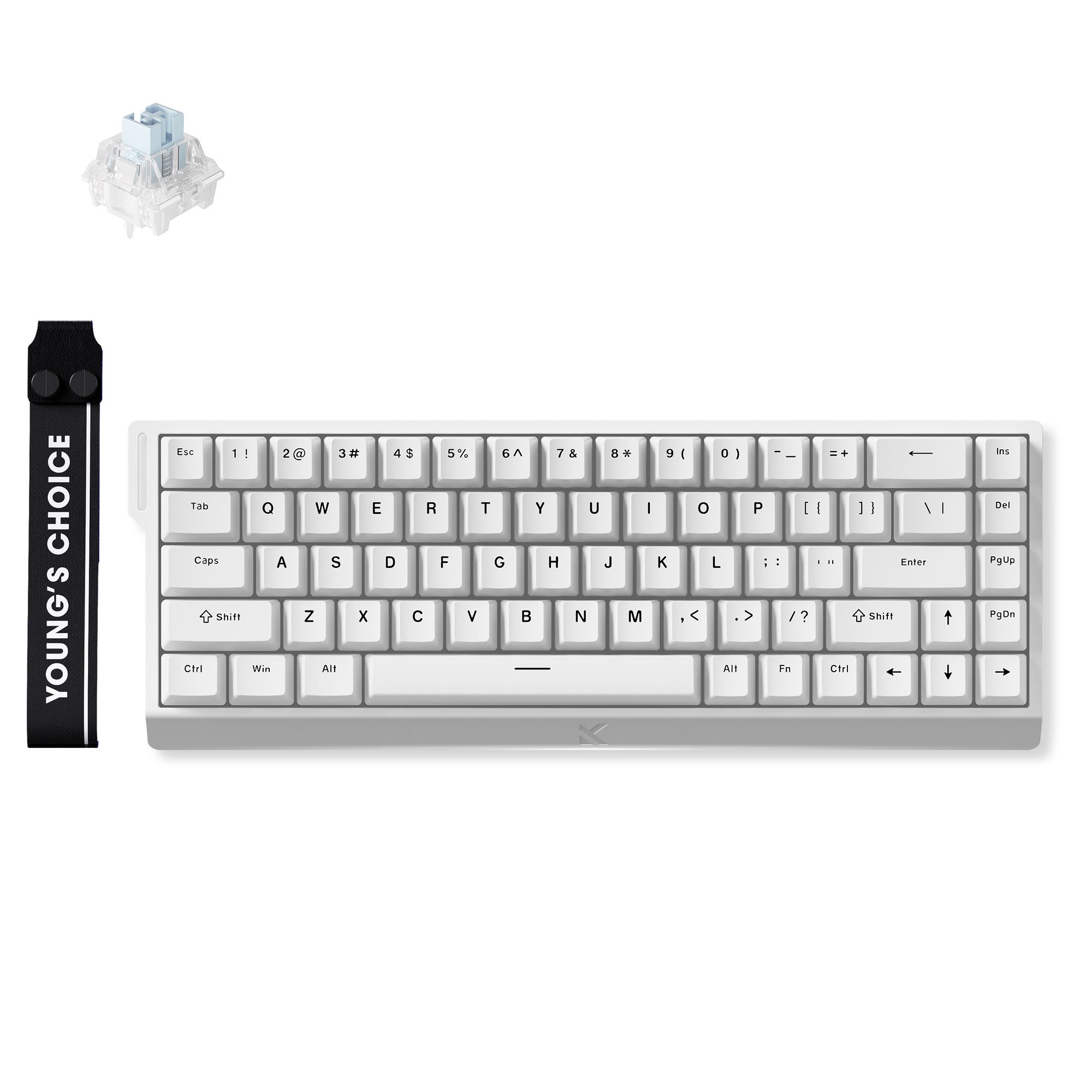 Mchose Ace 68 Ice Blue Magnetic Hall Effect Magnetic - Gaming Tastatur (Tkl) - 65% - Englisch (US) - Weiss - Tastaturen