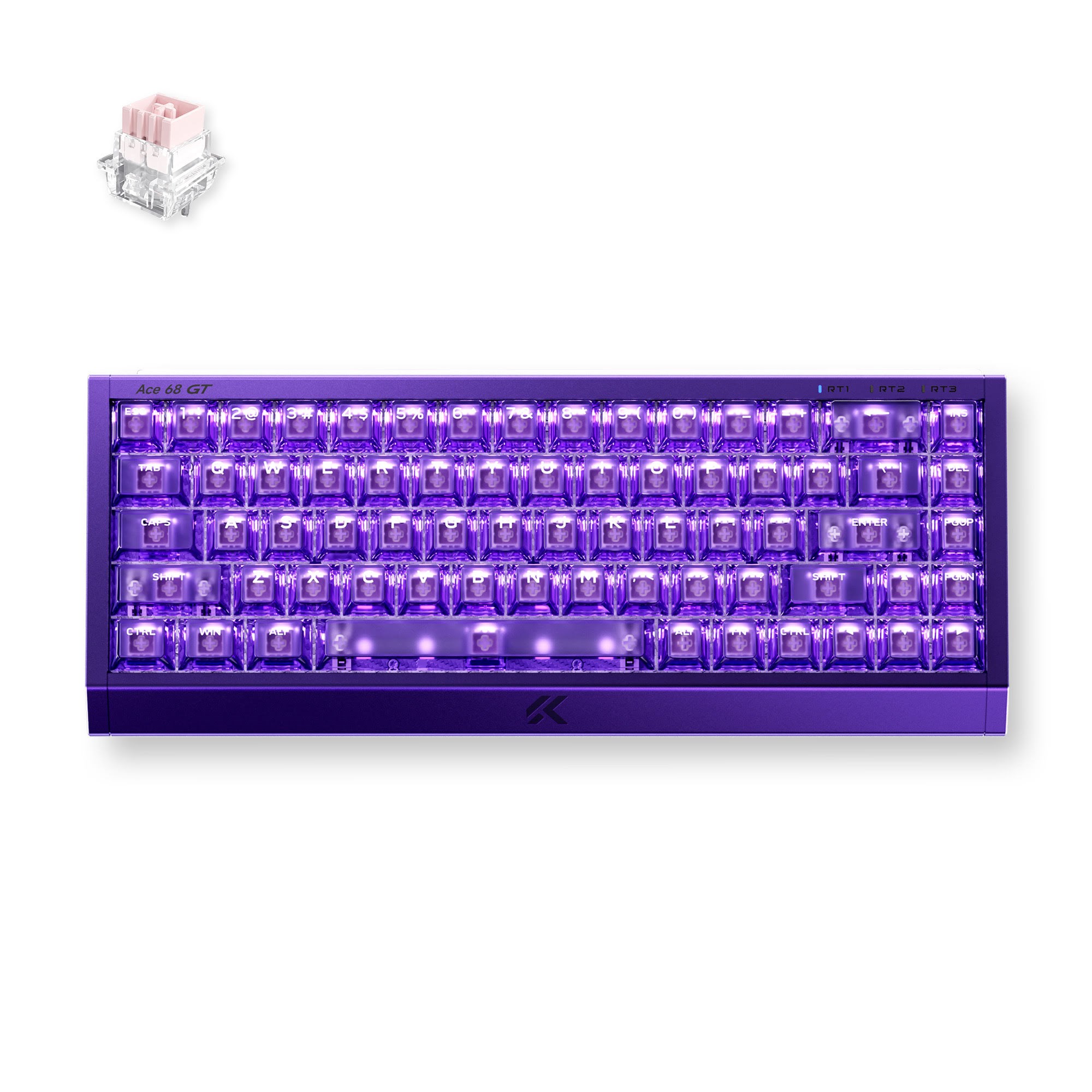 Mchose Ace 68 GT Mount Tai Magnetic Hall Effect (Cyber Violet) - Gaming Tastatur (Tkl) - 65% - Englisch (US) - Lila - Tastaturen Hw-ace68gt-5