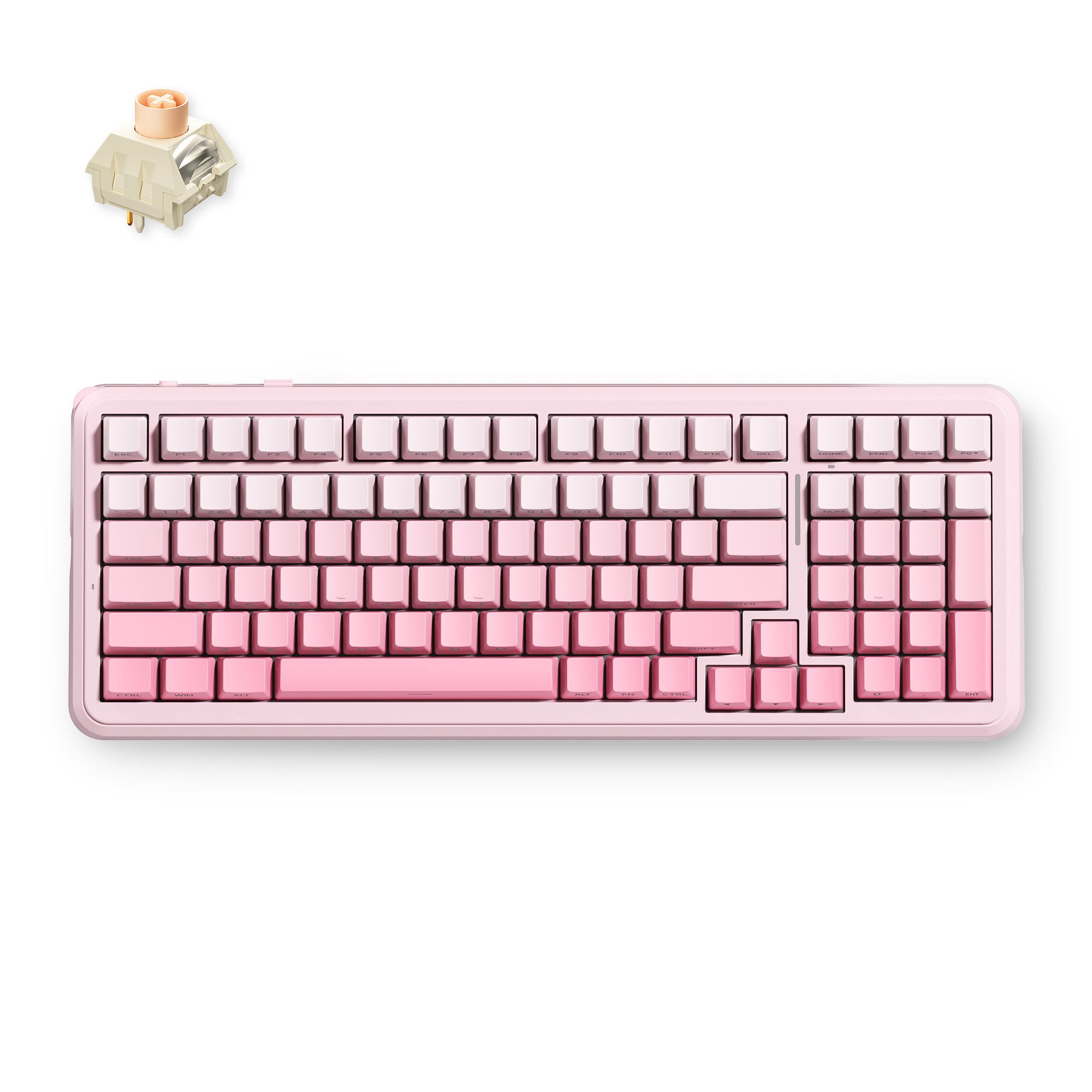 Mchose K99 V3 Wireless Mechanical (Pink Gradient) - Gaming Tastatur - 98% - Englisch (US) - Pink - Tastaturen
