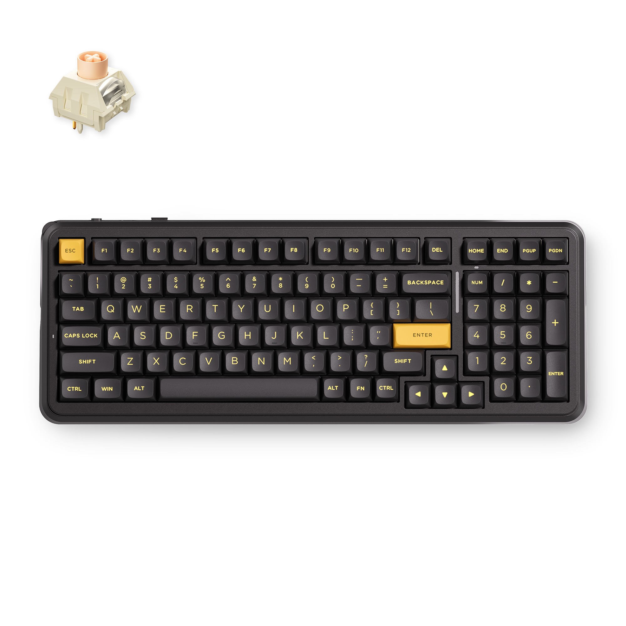 Mchose K99 V3 Wireless Mechanical (Black Gold) - Gaming Tastatur - 98% - Englisch (US) - Schwarz - Tastaturen Hw-k99v3-7