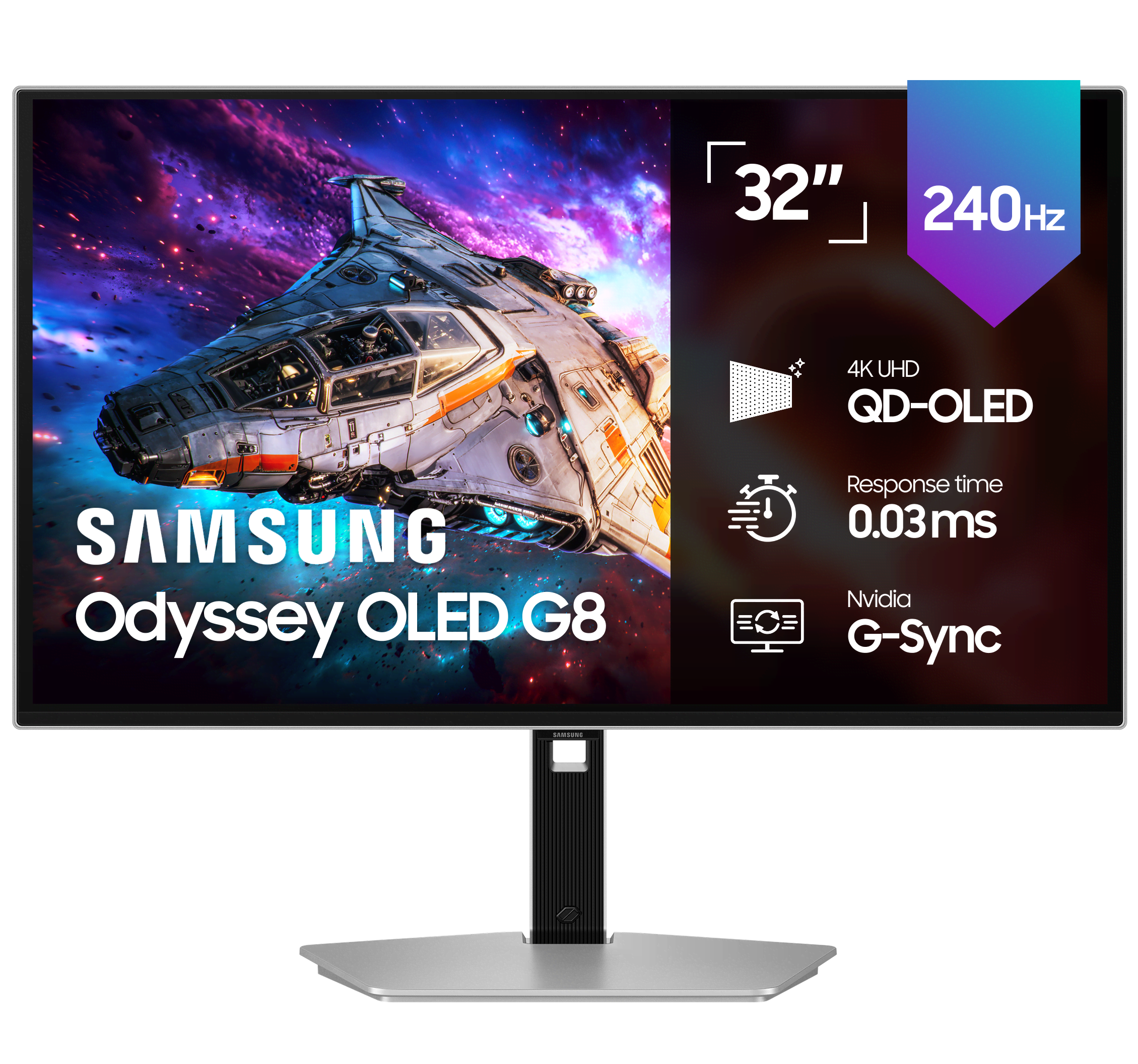 32" Samsung Odyssey Oled G8 G80sh | 3840 x 2160 | 240 Hz | Oled - Bildschirm