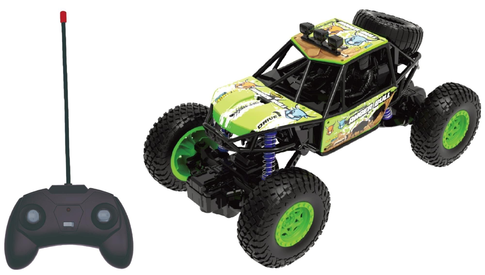 RC Beast Rock Climbing Truck Green 1:24 27 Mhz Pla - Ferngesteuert 24034b
