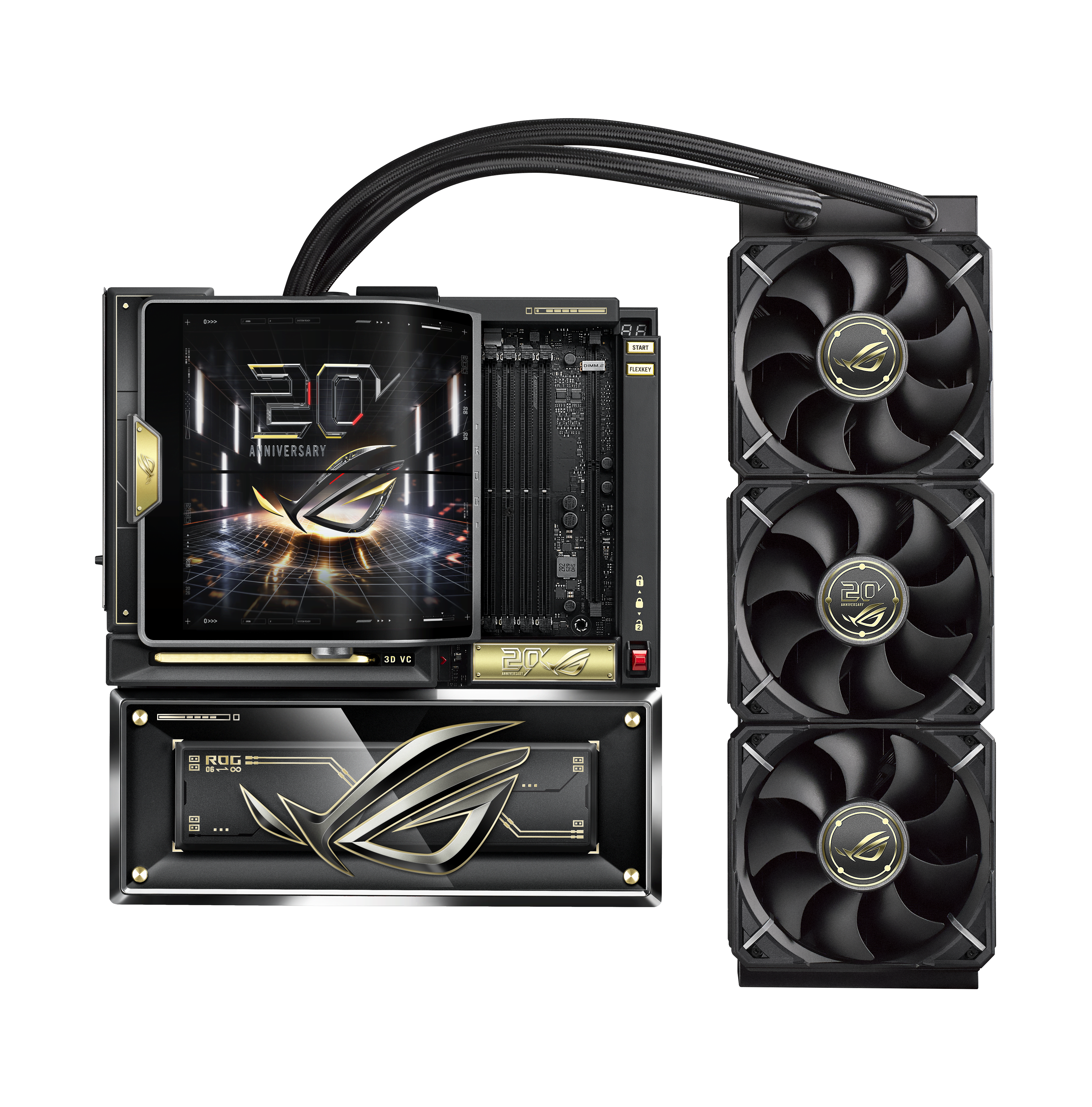 Asus Rog Crosshair X870e Edition 20 + Rog Ryujin 360 Edition 20 Mainboard - Amd X870e - Amd Am5 - Ddr5 Ram - Extended Atx