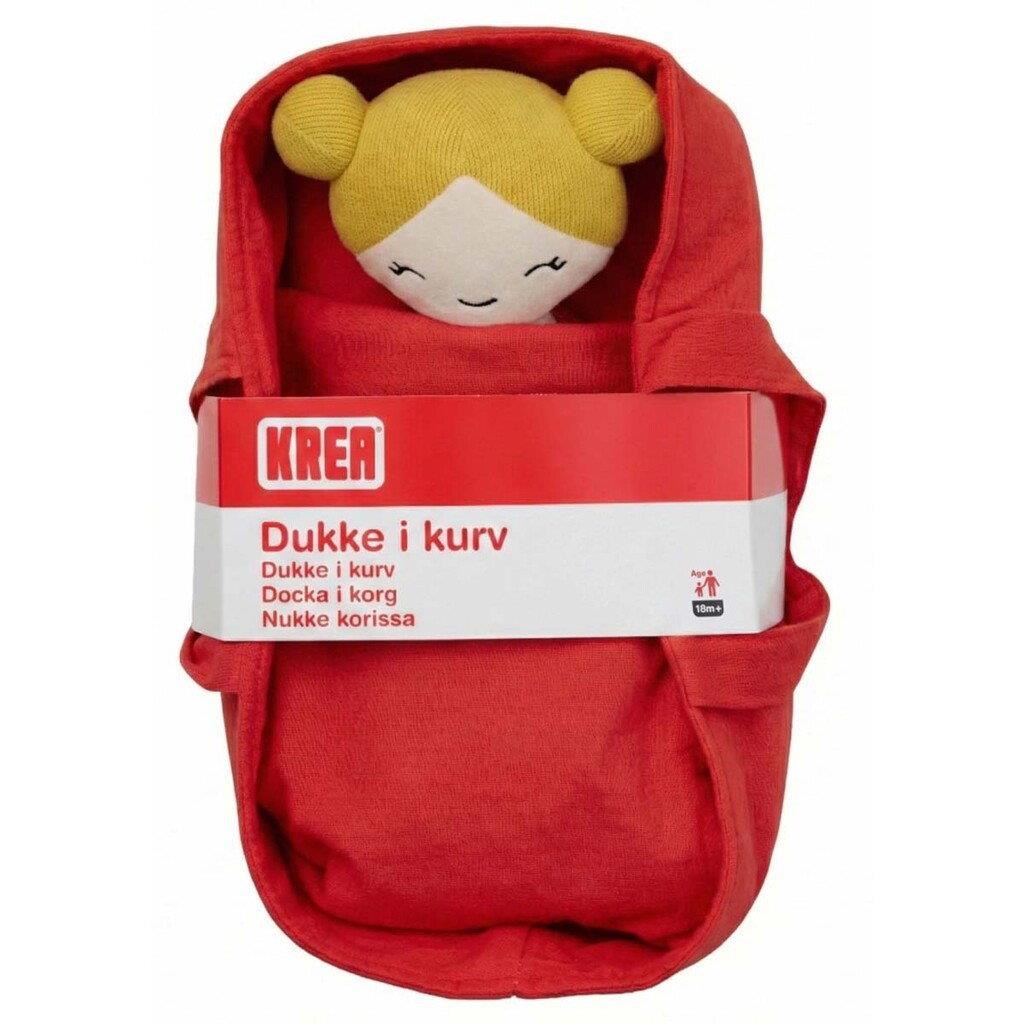 Krea Doll In Basket Red - Dolls Accessories