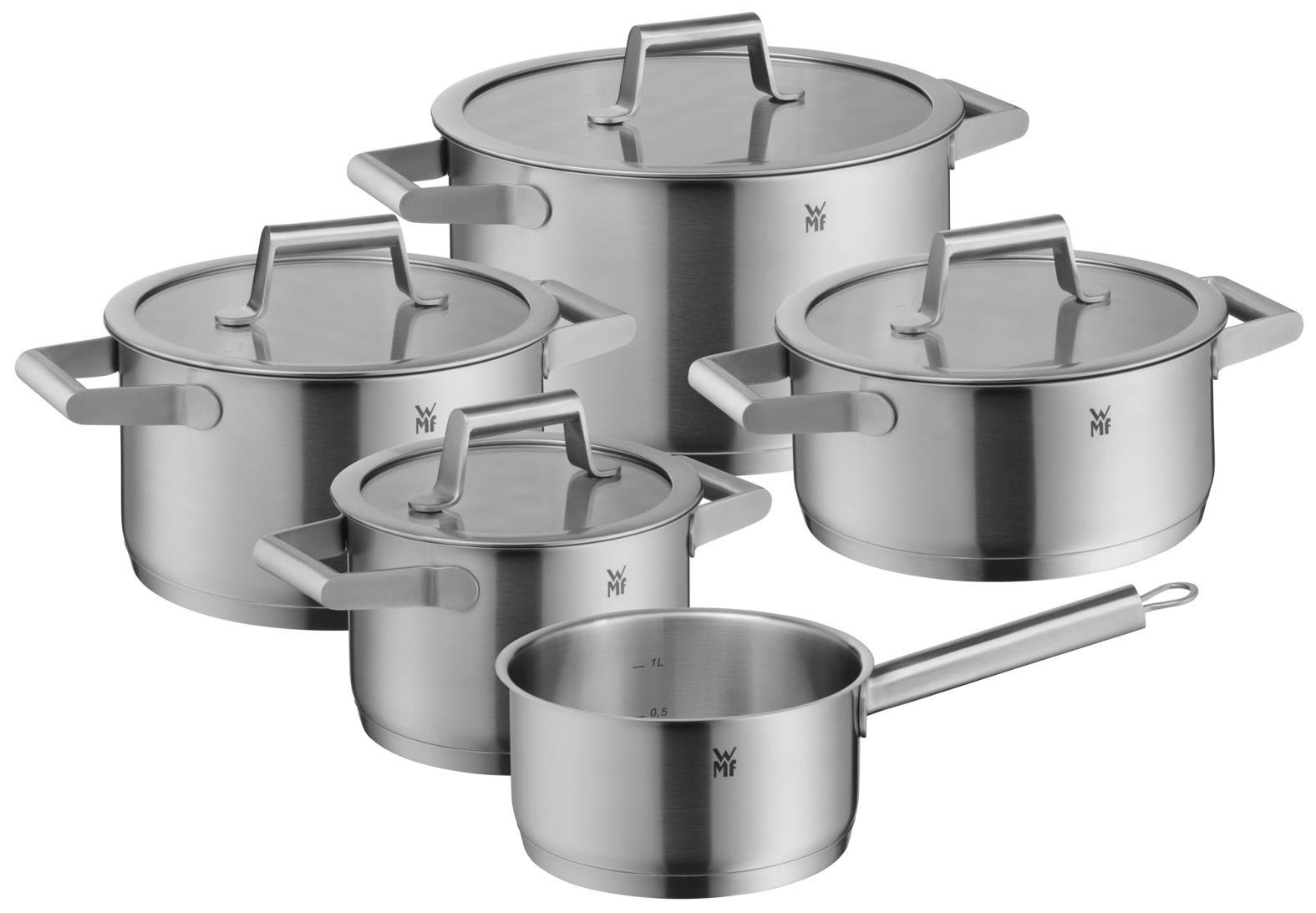 Wmf Comfort Line 5 Pcs. w. 4 Glass Lids - Toepfe 0732556040