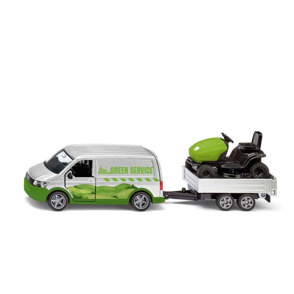 Siku 1:50 VW T6 With Lawn Tractor - Spielzeugauto