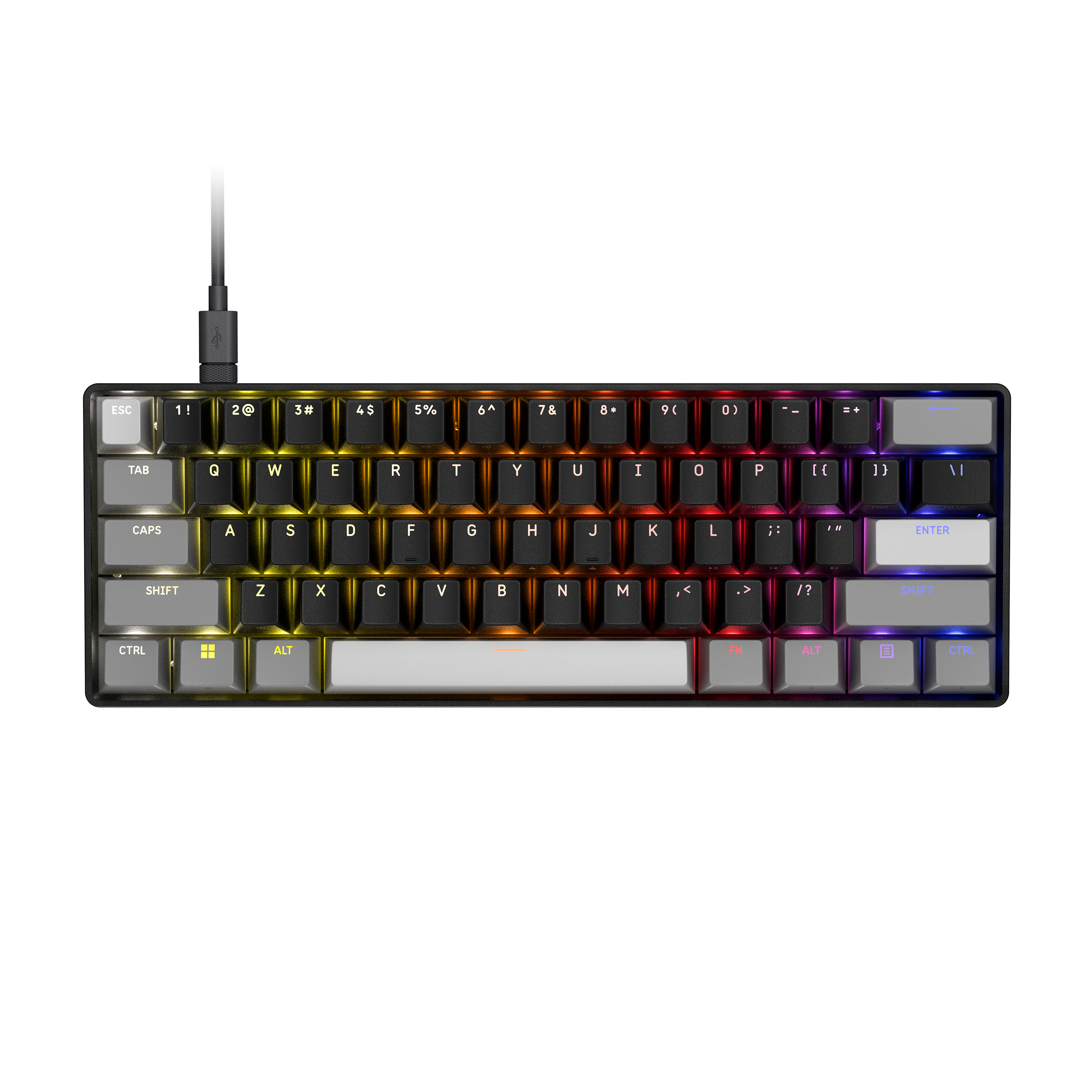Corsair Clipper Pro Mini 60 - Gaming Tastatur (Tkl) - 60% - Nordic Iso - Schwarz - Tastaturen Ch-979101j-nd