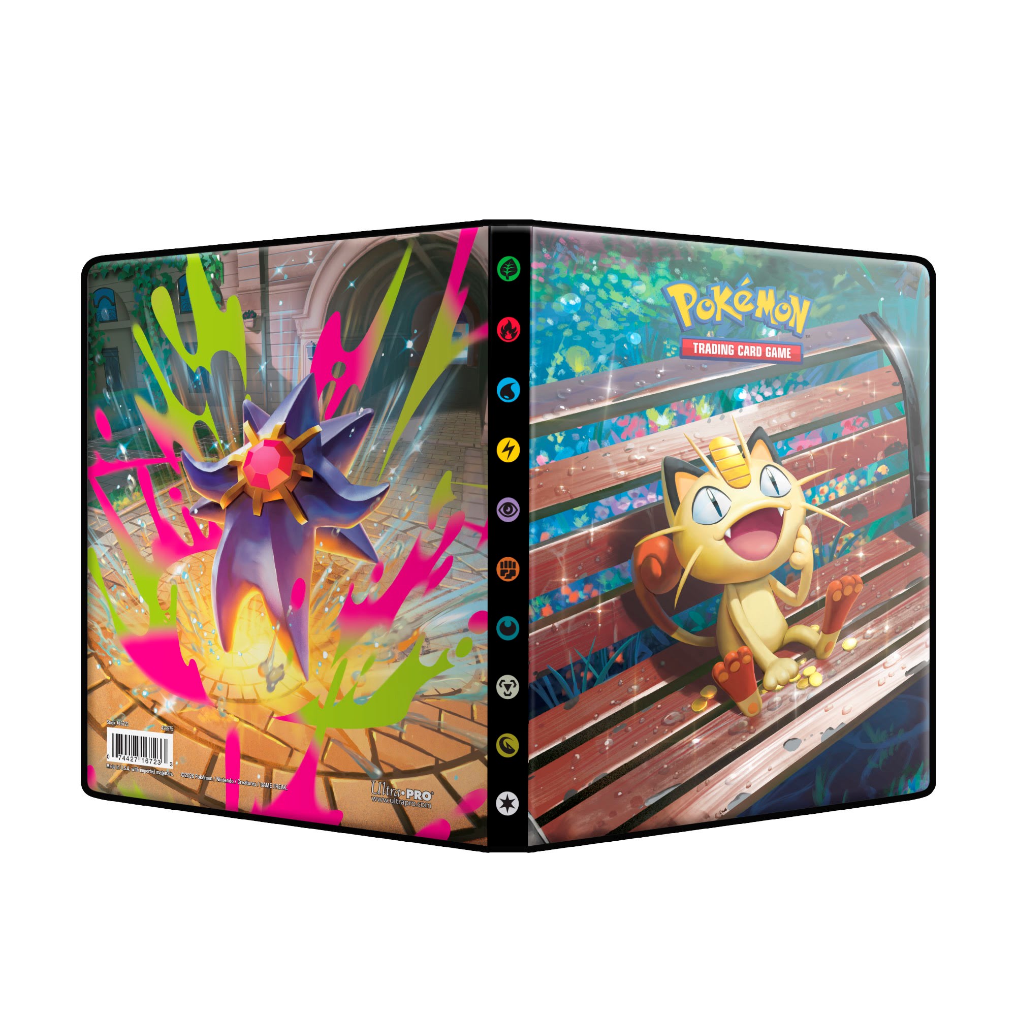 Pokemon Tcg Portfolio 4-p Meowth & Mega Starmie Ult16723
