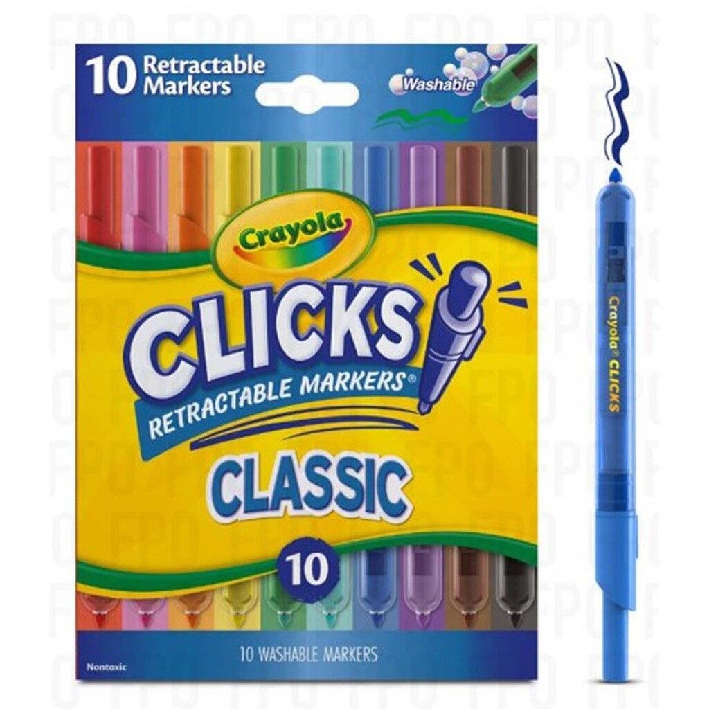 Crayola Clicks Retractable Markers 10 Pcs - Kreativ Spiele 58-8379