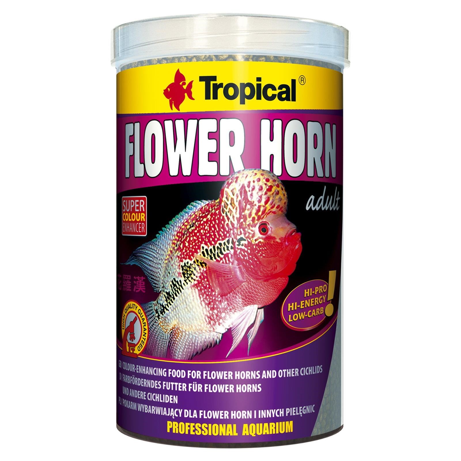 Tropical Flower Horn Adult Pellet 1000 ml. / 400 g. - Fische