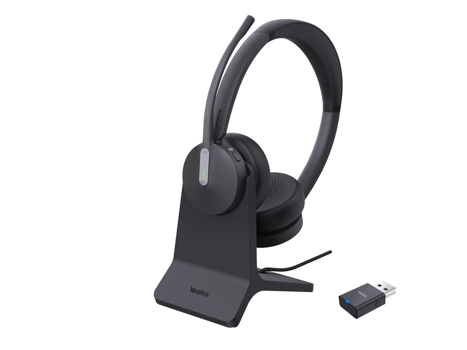 Kopfhörer - Yealink Wh64 Hybrid Dual With Charging Stand - Kopfhoerer/headsets
