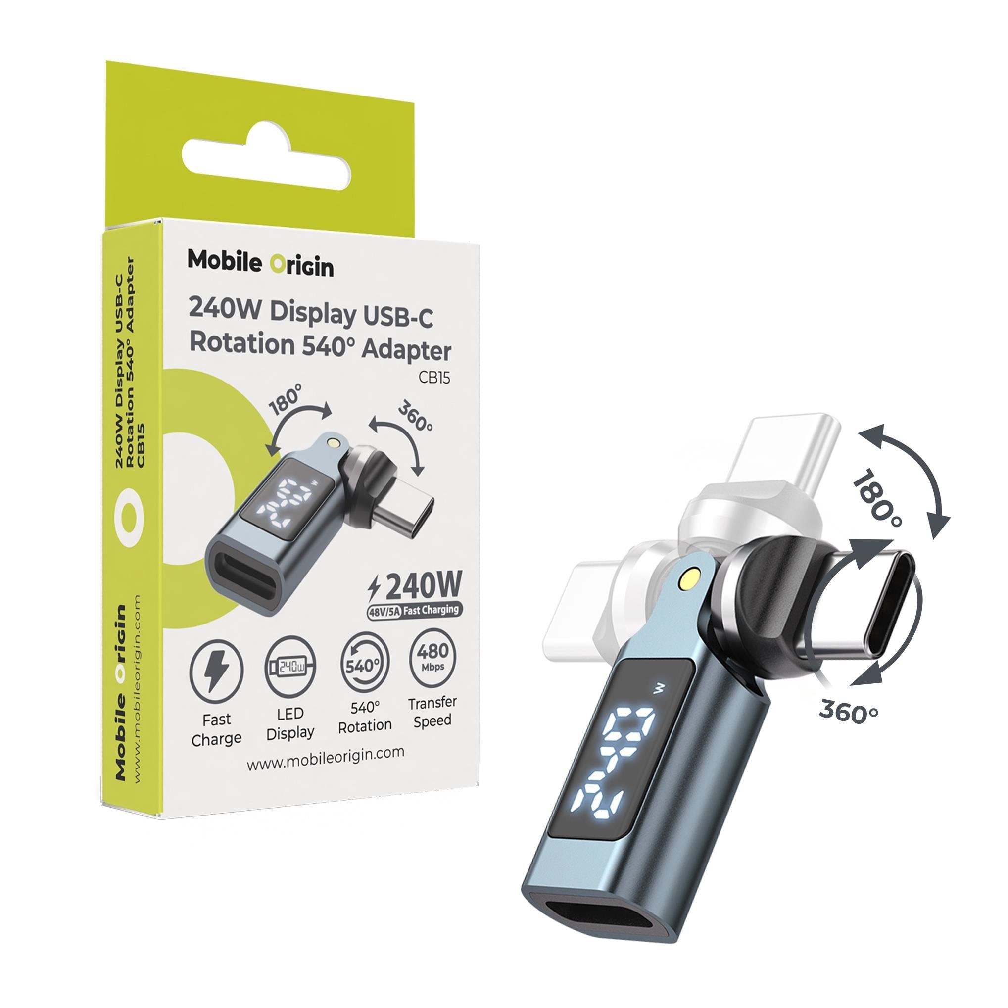Mobile Origin Cb15 240w Display Usb-c Rotation 540° Adapter - Usb Kabel