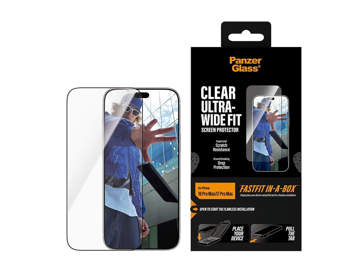 Panzerglass Screen Protector Apple Iphone 18 Pro Max | 17 Pro Max | Ultra-wide Fit w. Fastfit In-a-box - Handys Schutzfolie