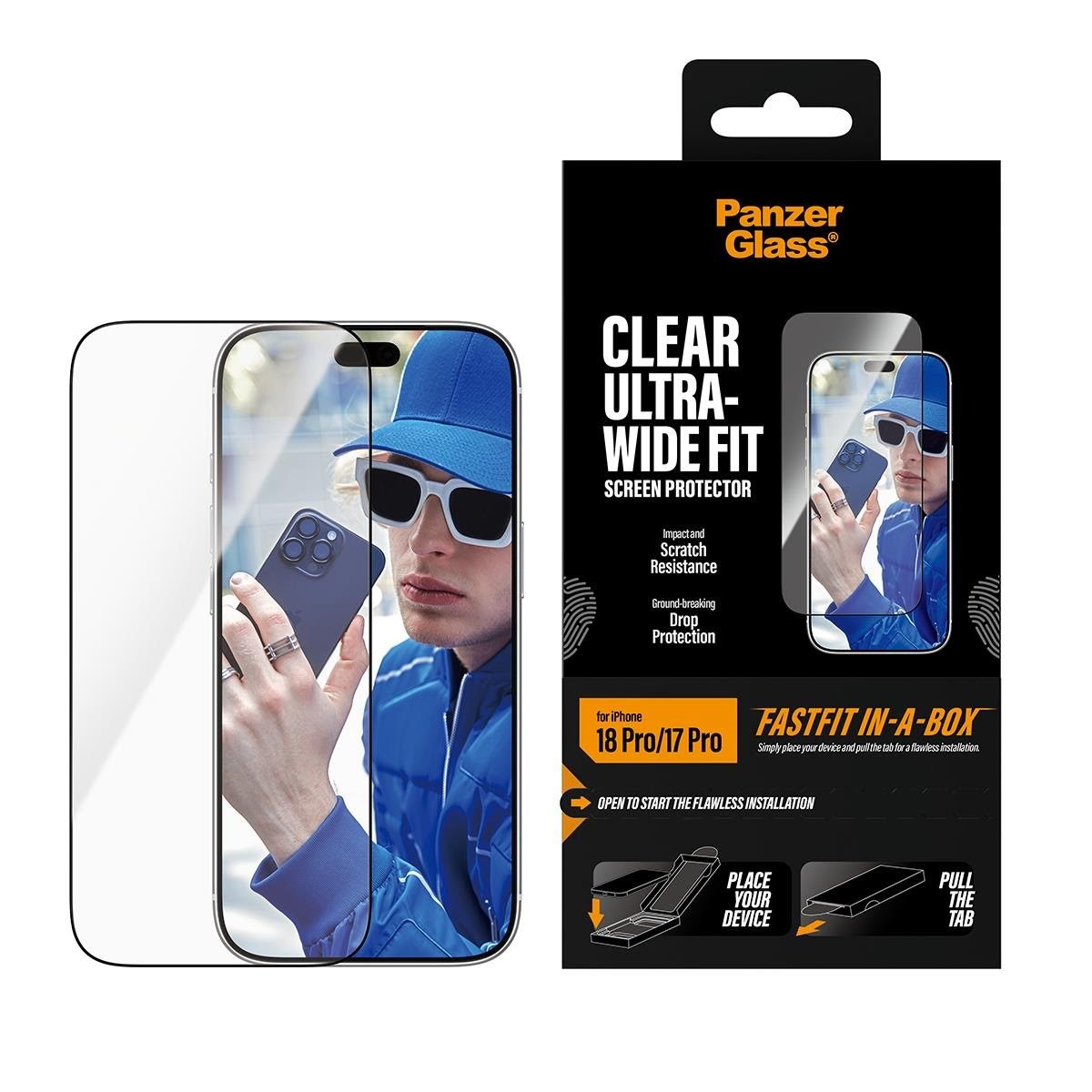 Panzerglass Screen Protector Apple Iphone 18 Pro | 17 Pro | Ultra-wide Fit w. Fastfit In-a-box - Handys Schutzfolie Pg56343