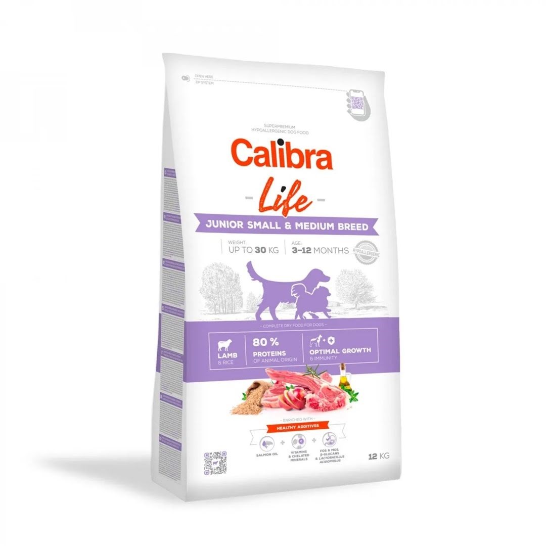 Calibra Life Junior Small&Medium Breed Lamb - Dry Dog Food - 12kg - Hunde