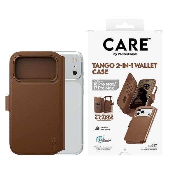 Care by Panzerglass Tango 2-in-1 Wallet Case Brown w. Magsafe Apple Iphone 18 Pro Max | 17 Pro Max - Handys Cover Cases