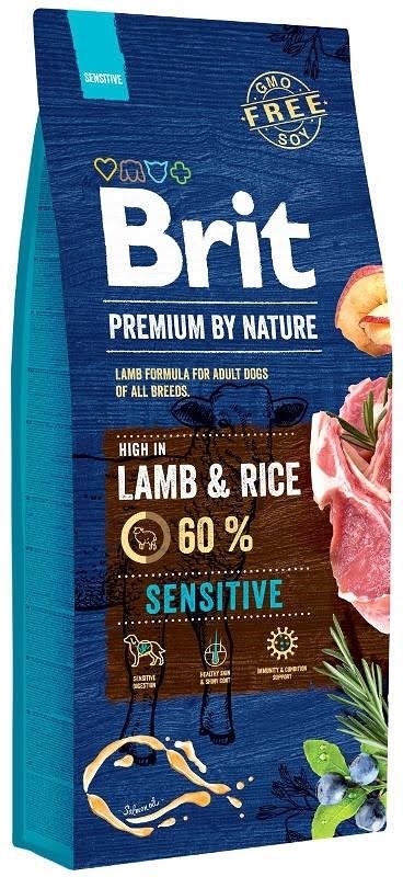 Brit Premium by Nature Sensitive Lamb With Rice - Dry Dog Food - 15 kg - Hunde 8595602526642