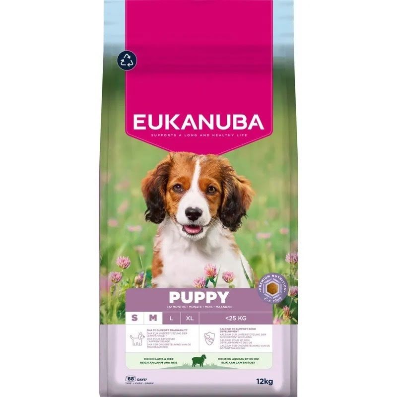 Eukanuba Premium Nutrition Puppy Small & Medium Breed Lamb And Rice - Trockenfutter Für Hunde - 12kg 8710255201818
