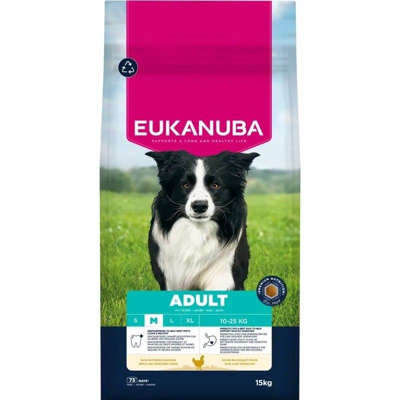 Eukanuba Premium Nutrition Adult Medium Breed Chicken - Dry Dog Food - 15kg - Hunde