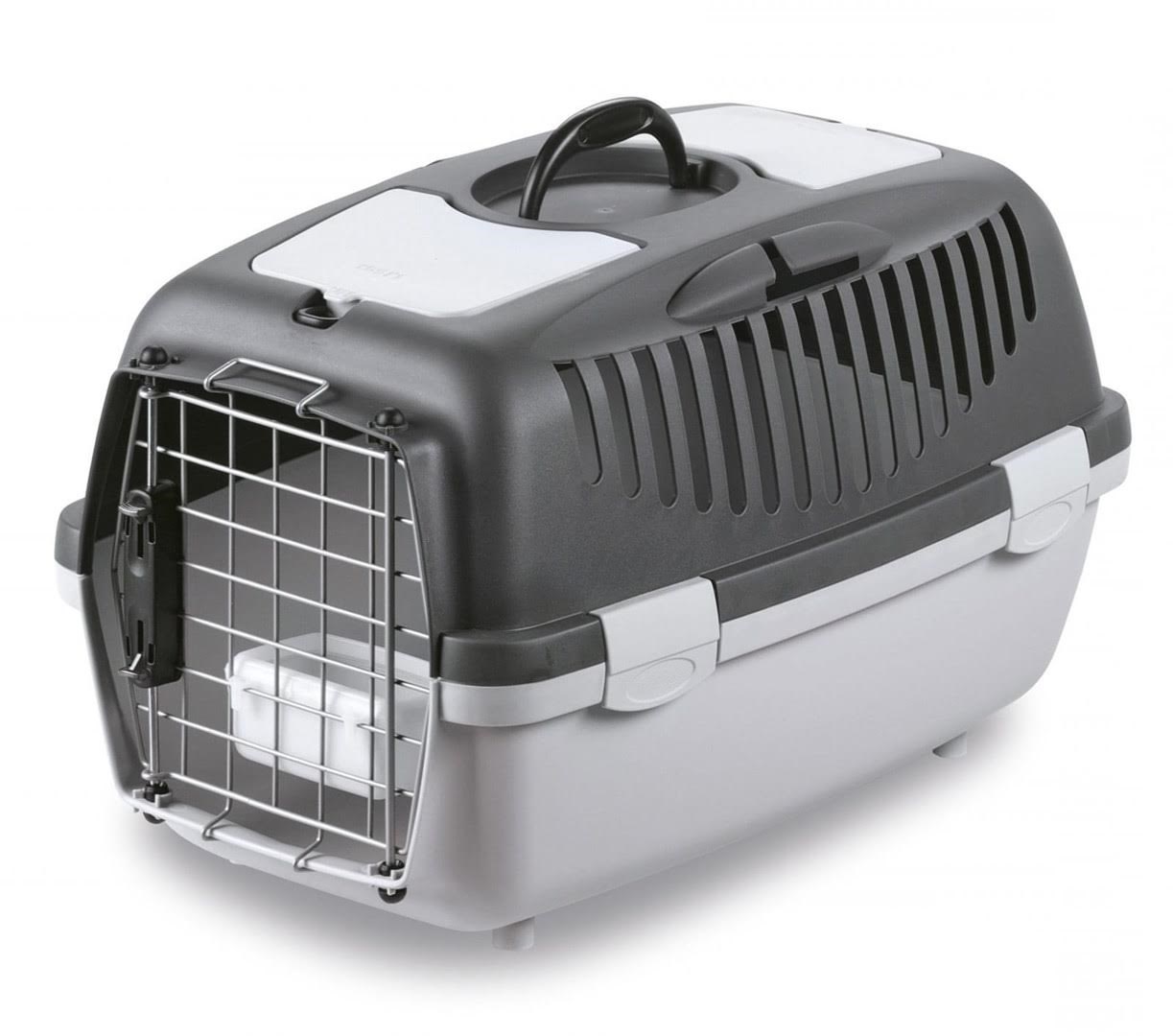 Stefanplast Gulliver 2 Delux Transportbox, Grau/grau, 55 x 36 x 35 cm - Hunde