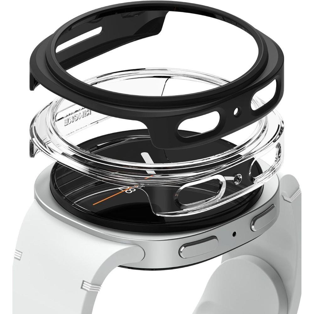 Ringke Slim 2-pack Case For Samsung Galaxy Watch 8 44mm - Clear-black Matte - Smartwatch Accessories 8800293856146