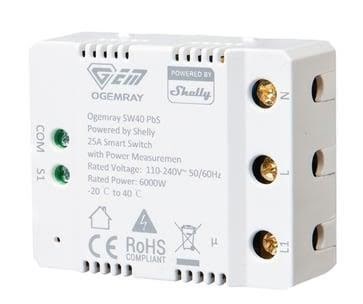 Shelly Smart Relay 25a - Unterstützt Von - Smart Home Shellyx_Sw40