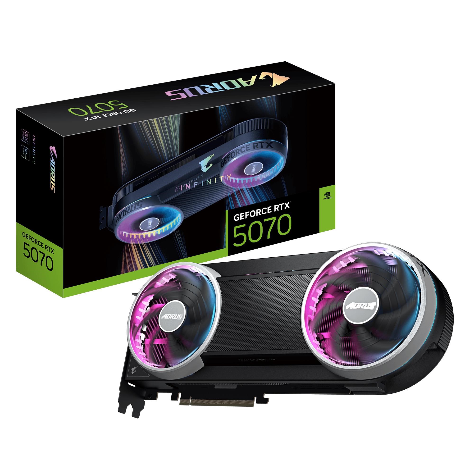 Gigabyte Geforce Rtx 5070 Aorus Infinity - 12gb Gddr7 Ram - Grafikkarte Schwarz Gv-n5070aorus If-12gd
