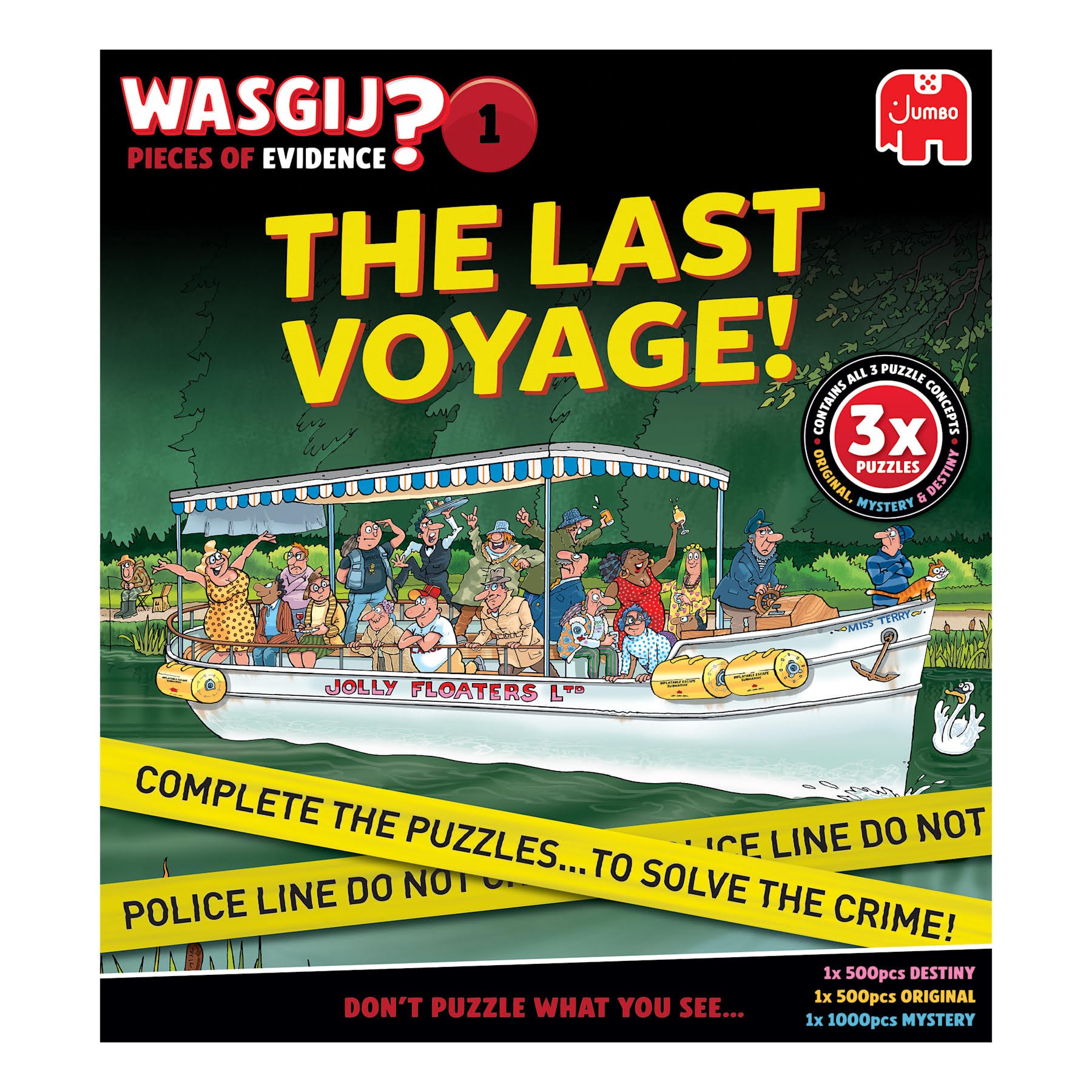 Wasgij Pieces Of Evidence -The Last Voyage! (2x500 & 1x1000) - Puzzle