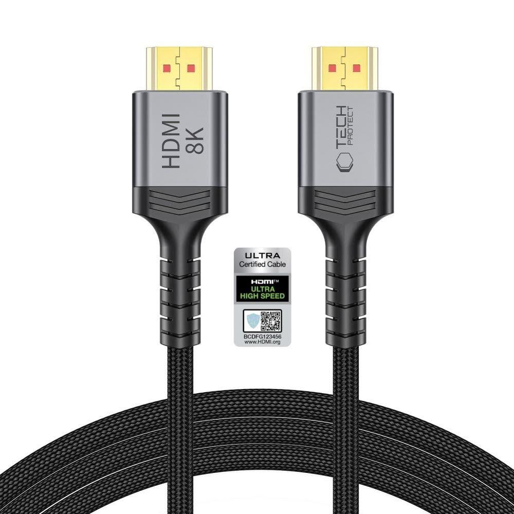 Tech-protect Ultraboost Hdmi 2.1 4K 120hz / 8K 60hz 200cm Cable - Black - Display Kabel Schwarz 5906302323685