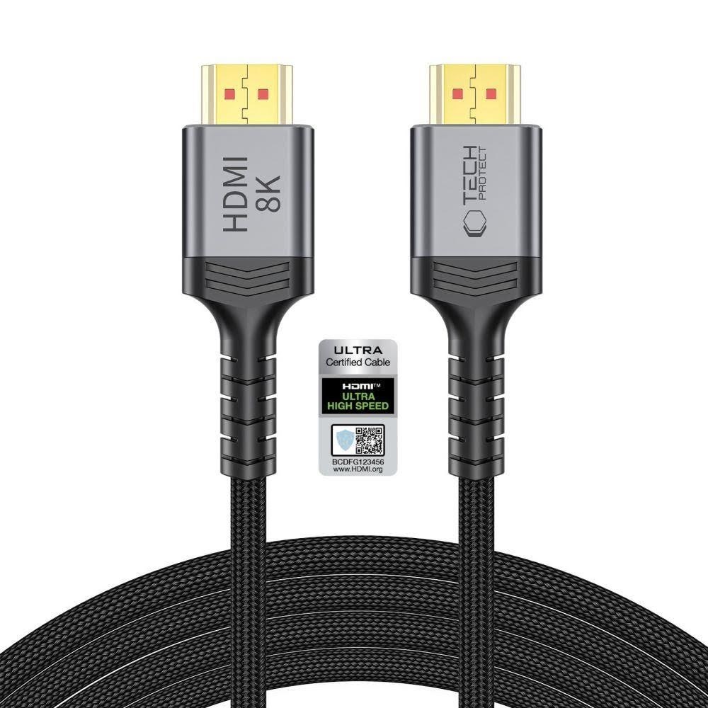 Tech-protect Ultraboost Hdmi 2.1 4K 120hz / 8K 60hz 300cm Cable - Black - Display Kabel Schwarz 5906302323692