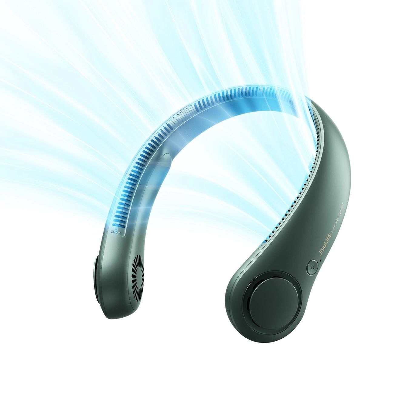 Jisulife Neck Fan 3 4000mah Portable Neck Fan - Green - Klima Ventilatoren Klimaanlage