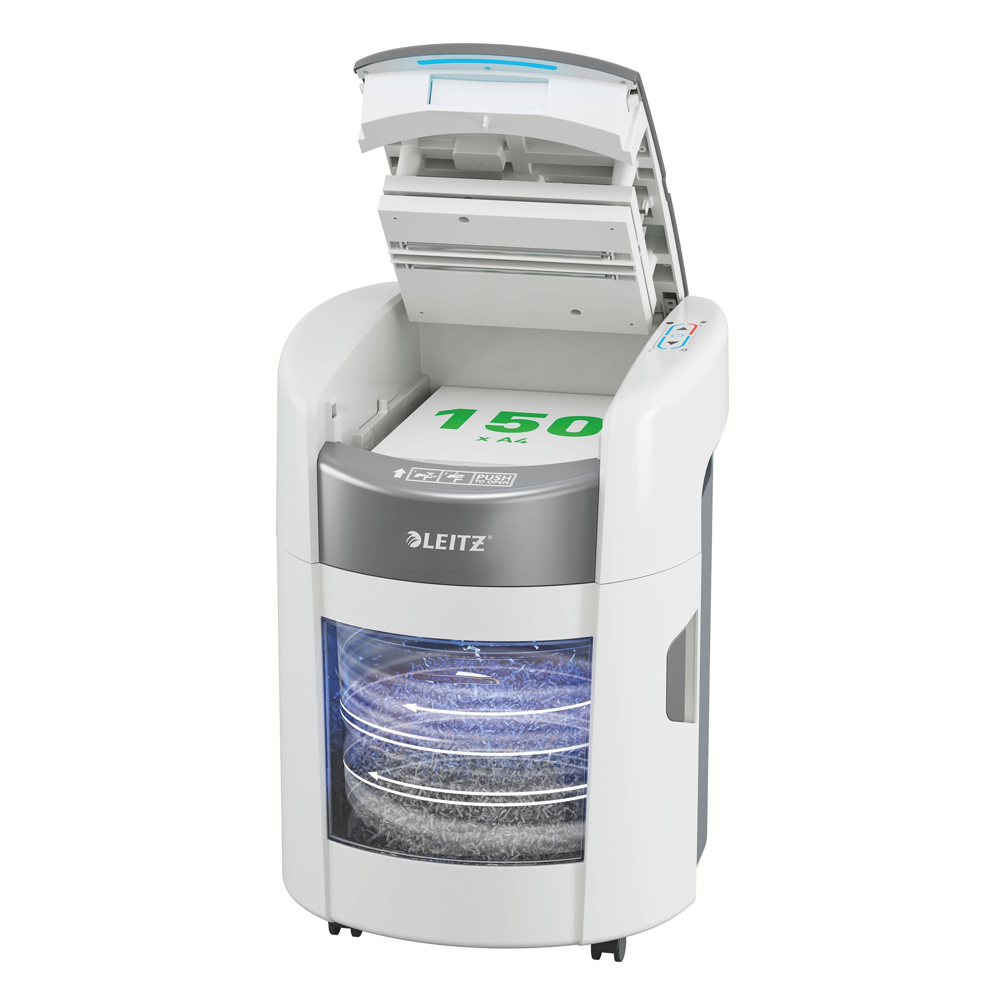 Leitz IQ Optimax Autofeed Home Office 150 Partikelschnitt Aktenvernichter P-4 - Makulatoren Aktenvernichter