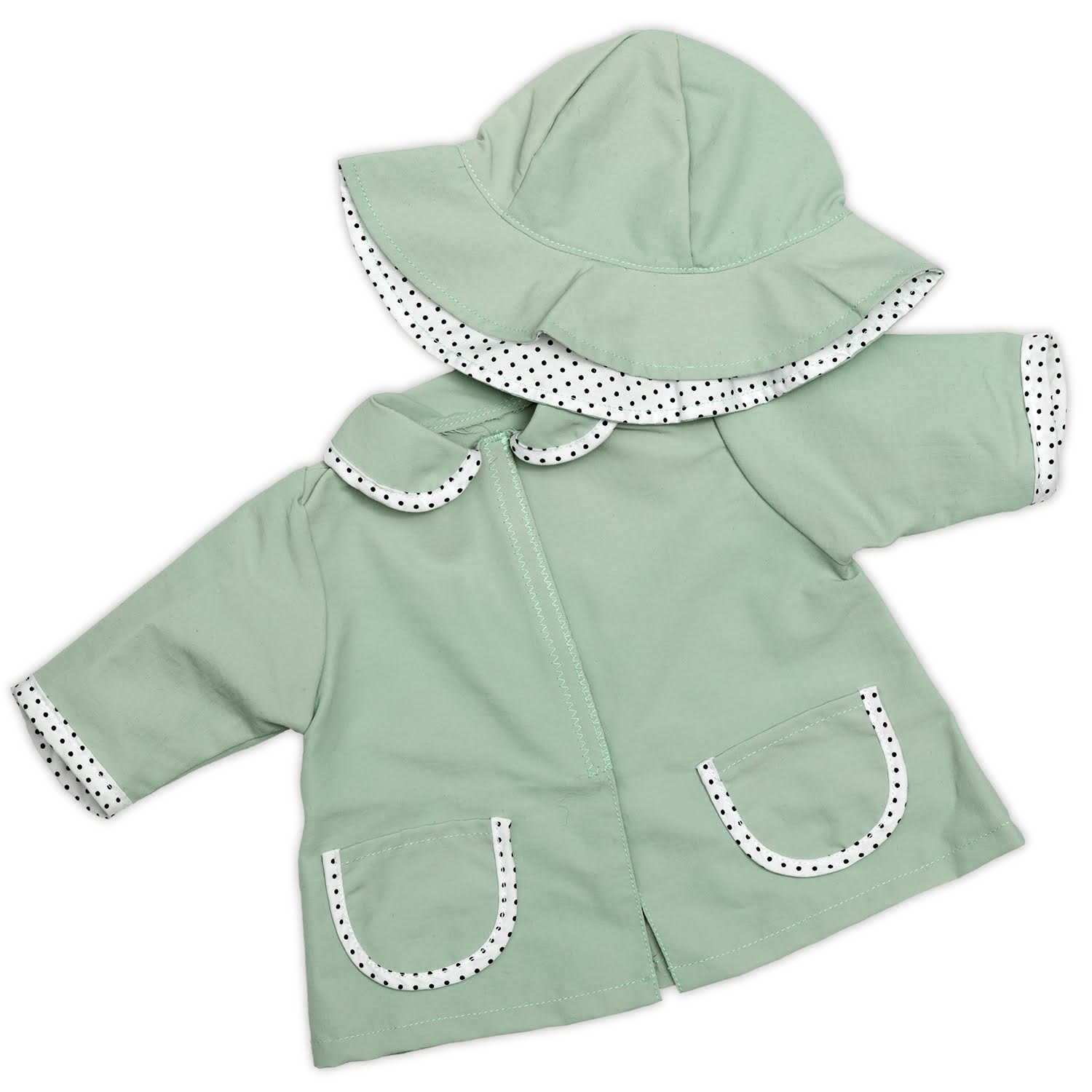 Skrållan Dukketøj Regnjakke & Hat 41-46 cm +3år 34x40x4cm - Dolls Accessories