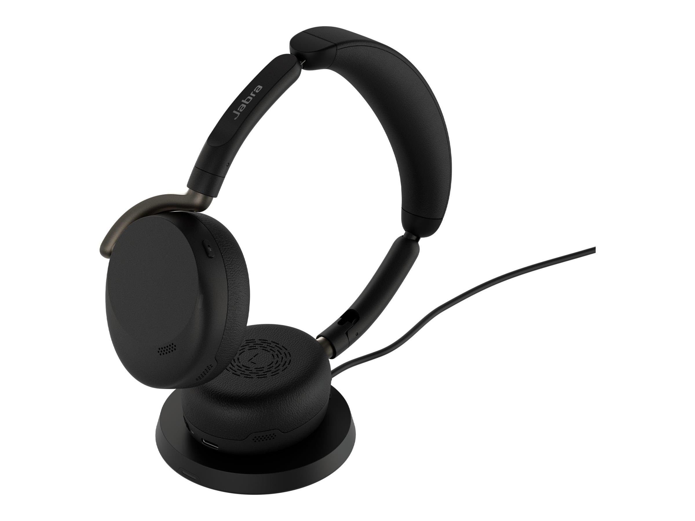 Kopfhörer - Jabra Evolve3 65 Flex UC - Usb-c With Dongle - Black (Incl. Wireless Charging Pad) - Kopfhoerer/headsets