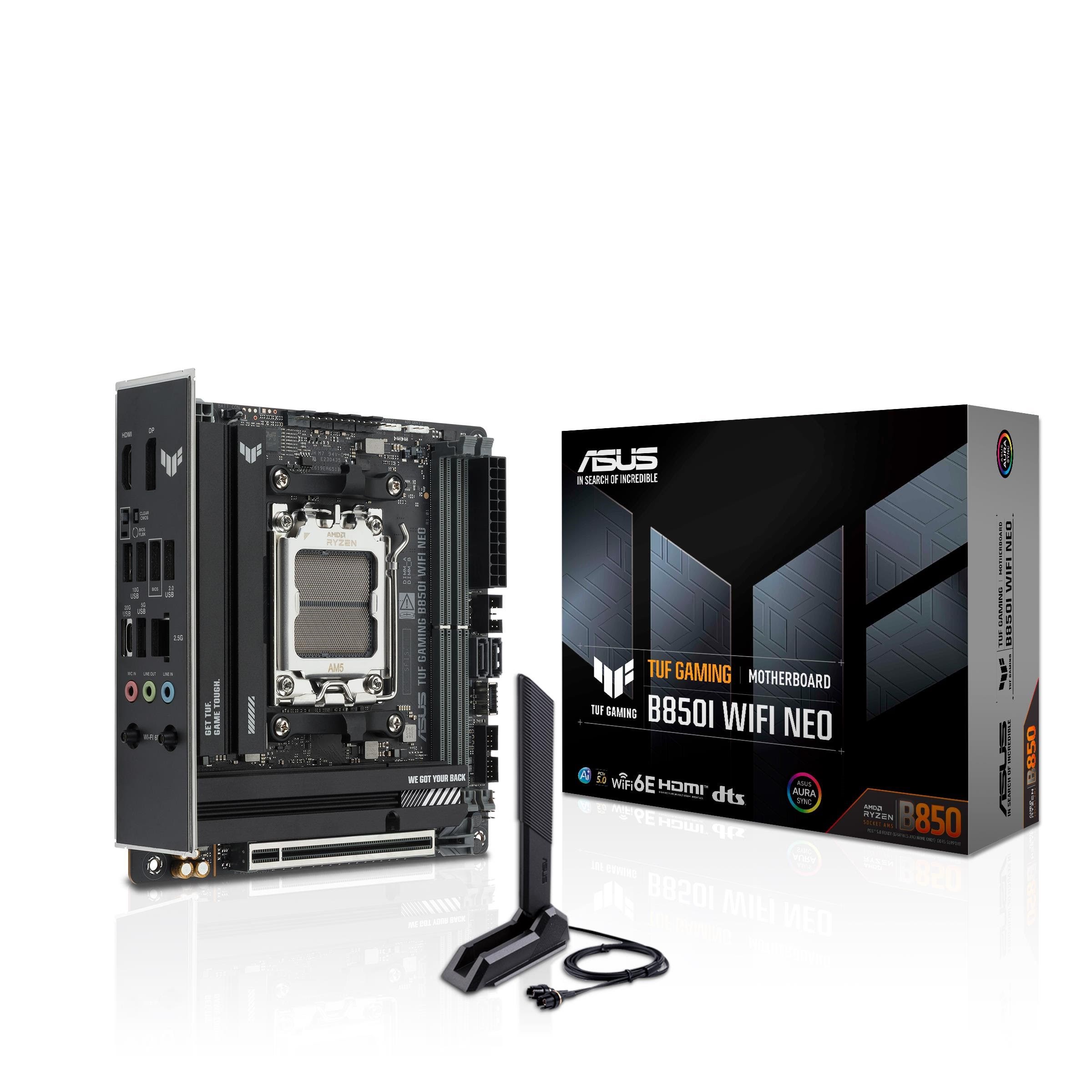 Asus Tuf Gaming B850i Wifi Neo Mainboard - Amd B850 - Amd Am5 - Ddr5 Ram - Mini-itx