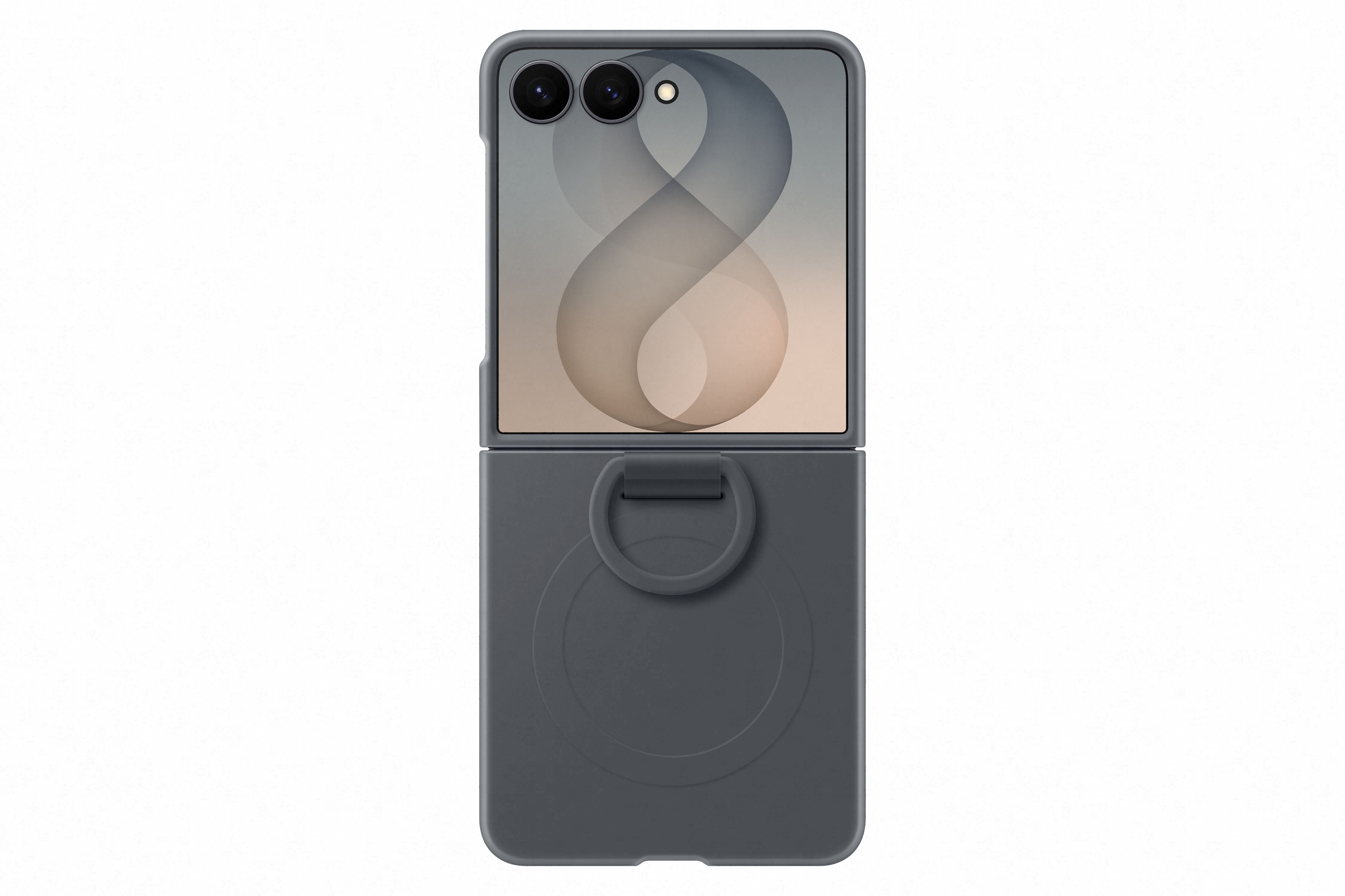 Samsung Galaxy Z Flip8 Silicone Ring Magnet Case - Graphite - Handys Cover Cases